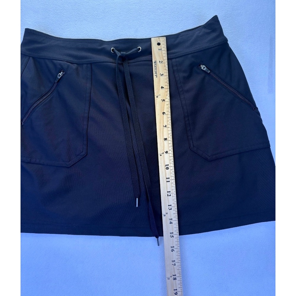 Tek Gear DryTek Women Black Athletic Skort M Drawstring Zipper Pockets Workout - Picture 4 of 7
